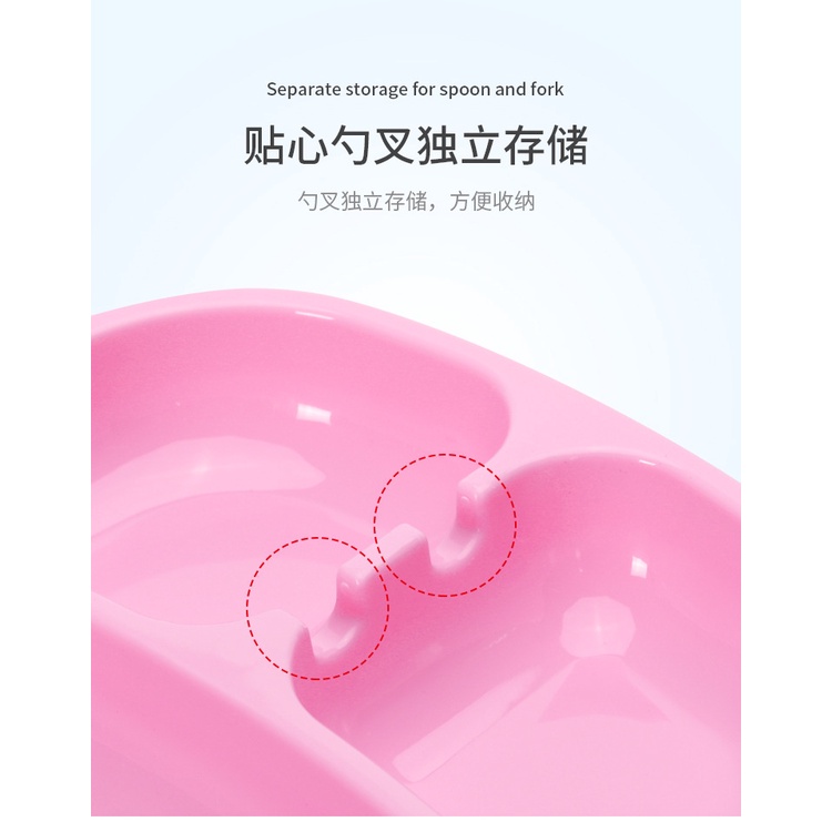 Bộ 3 Dụng Cụ Ăn Chống Rơi Họa Tiết Hoạt Hình Dễ Thương Cho Bé