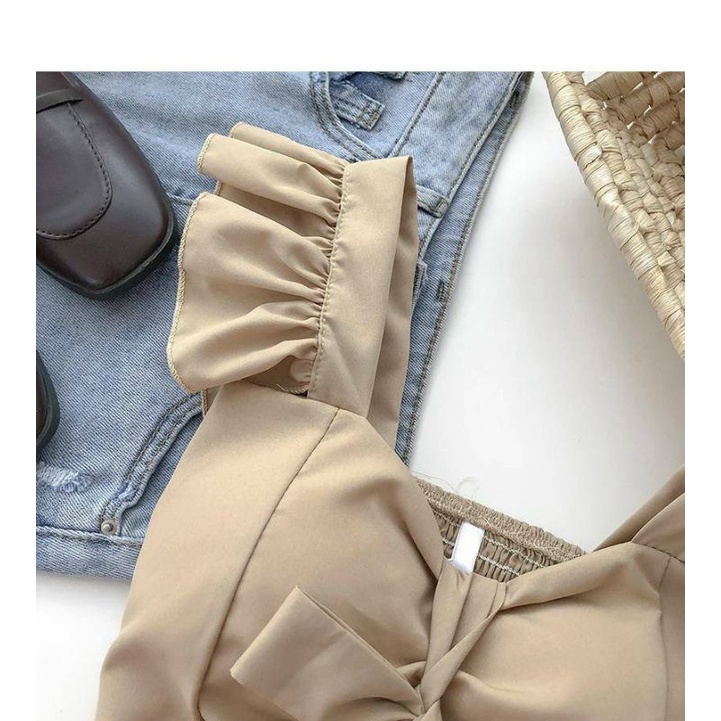 ÁO CROPTOP NƠ TRƯỚC CÓ MÚT NGỰC #ÁO_KIỂU kxuanmchien