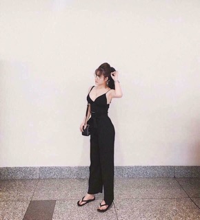 Quần ống rộng xếp ly