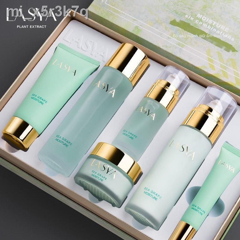 Bộ 6 món men nho biển, sản phẩm làm trắng, cấp ẩm, dưỡng chăm sóc da, hộp sữa, mỹ học sinh