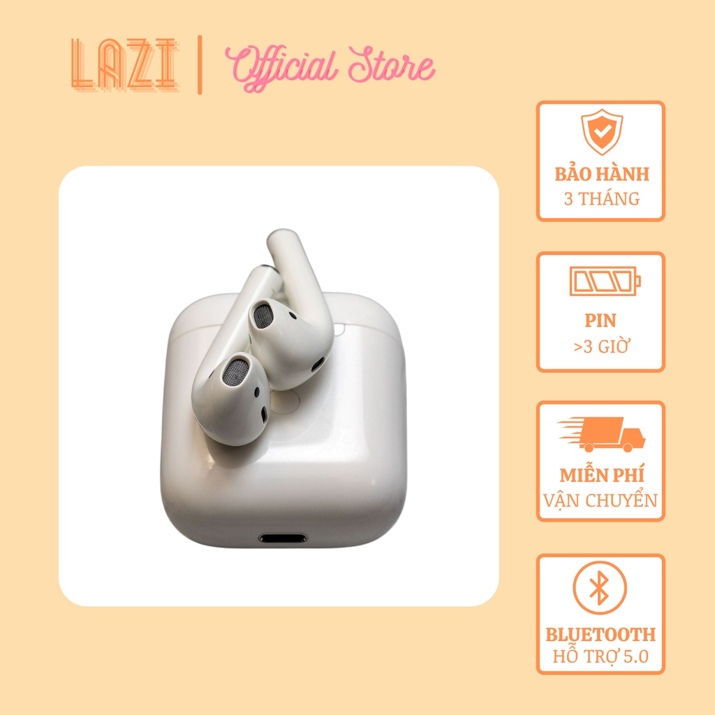 [Mã PHUKIGG15K giảm 15K đơn 150K] Tai nghe bluetooth không dây Airpod 2, cảm biến, định vị, đổi tên, bảo hành 3 tháng