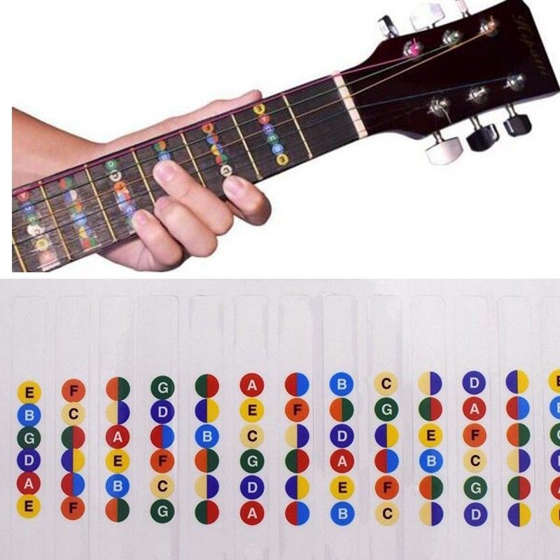 Sticker dán nốt nhạc trên cần đàn guitar TYTYmusic