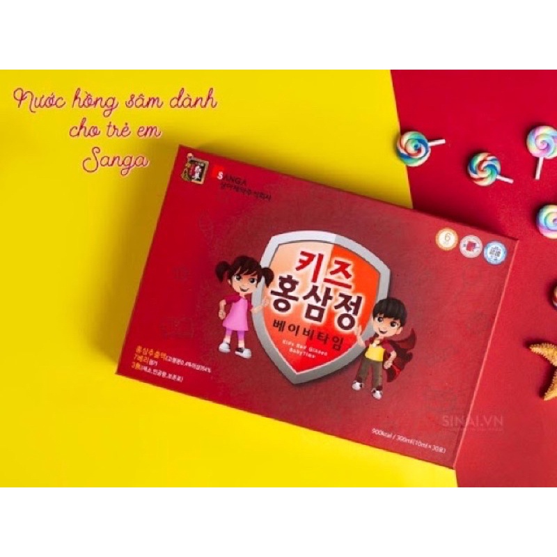Nước Hồng Sâm Baby SangA Hàn Quốc, Giúp Bé Ăn Ngon Miệng, Tăng Cường Sức Đề Kháng, Ngủ Sâu Giấc