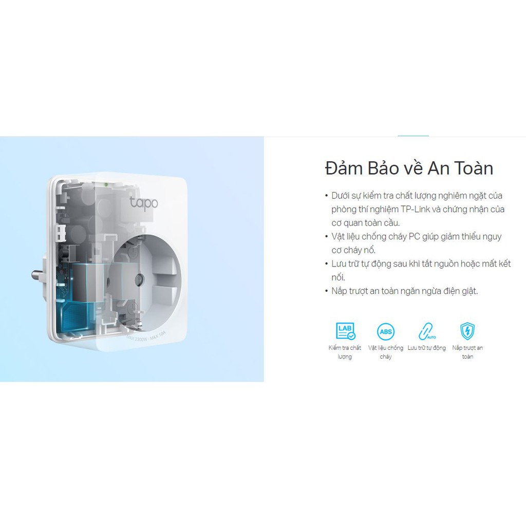 Ổ cắm điện Wi-Fi Thông Minh TP-LINK Tapo P100