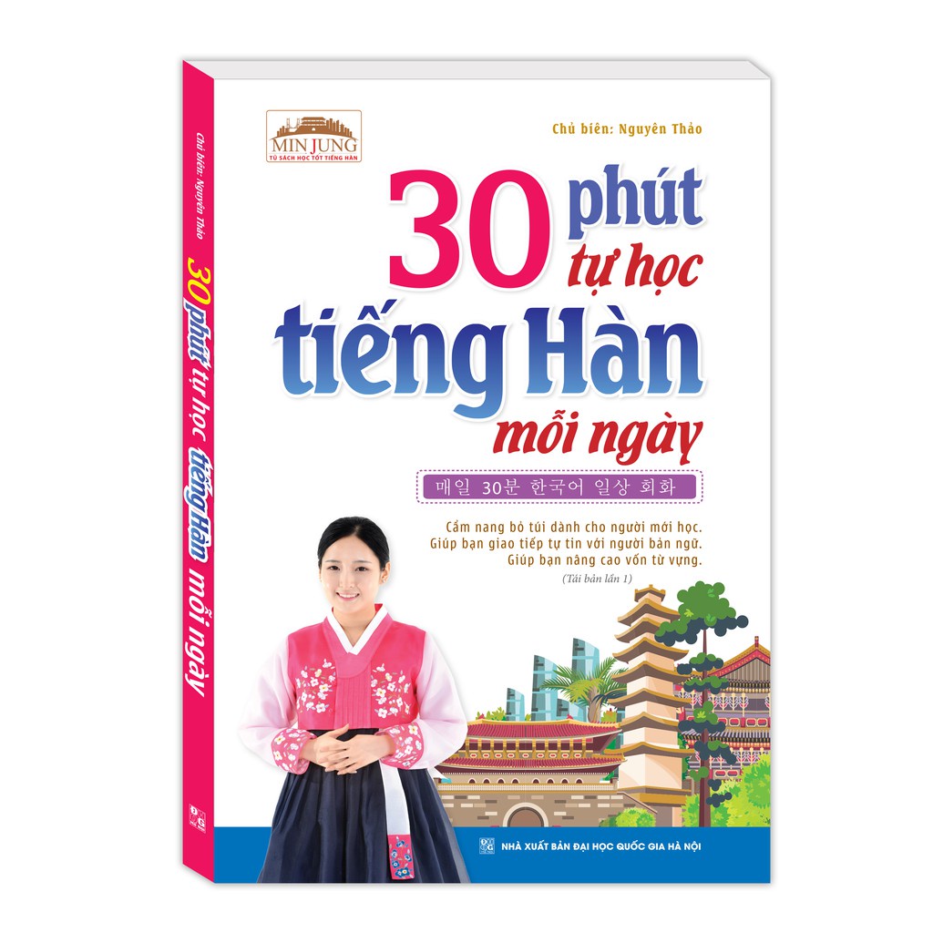 Sách - 30 phút tự học tiếng Hàn mỗi ngày Tặng Bookmark