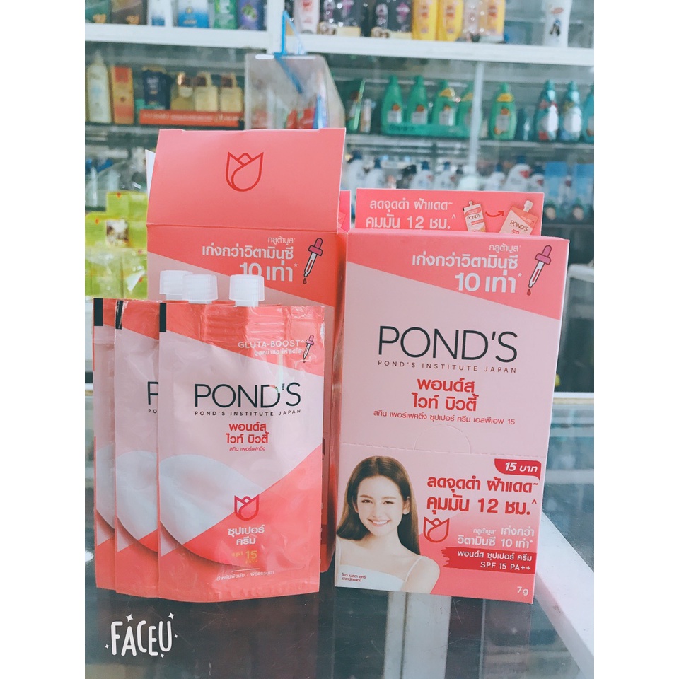 Kem Pond's tép Thái Lan 7g hộp 6 gói