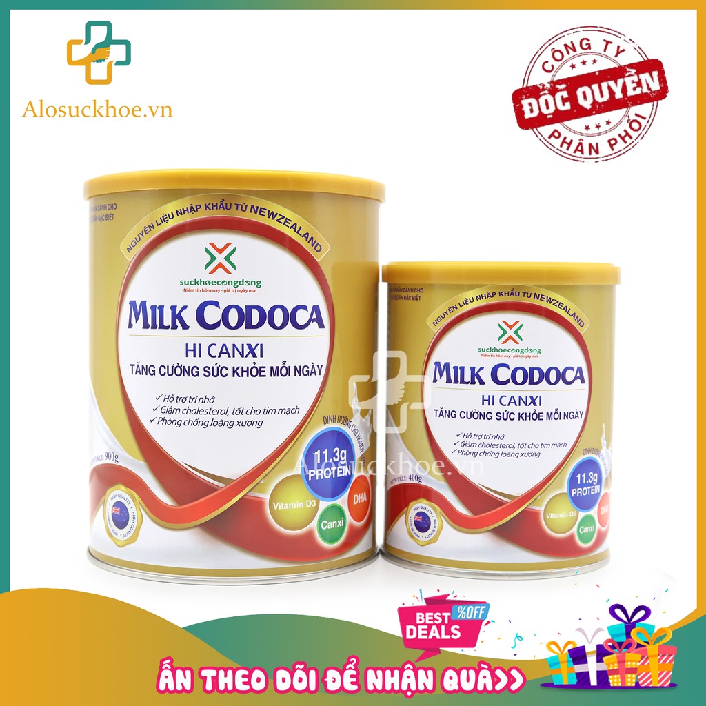 [CHÍNH HÃNG] Milk Codoca Hi Canxi 900g - Sữa tốt cho tim mạch và phòng chống loãng xương | Thế Giới Skin Care