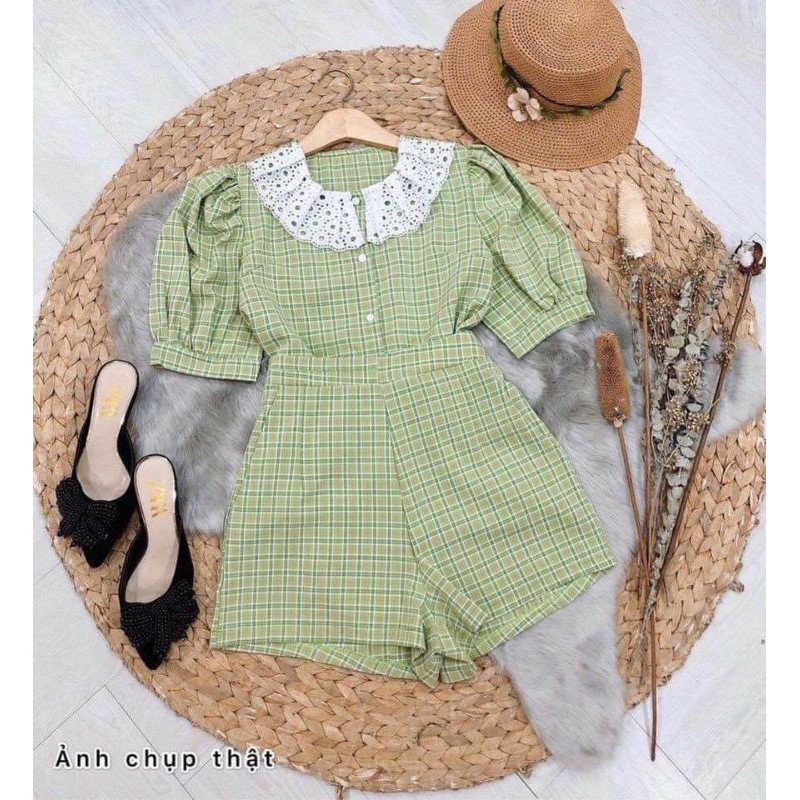 SET CARO CỔ VIỀN REN