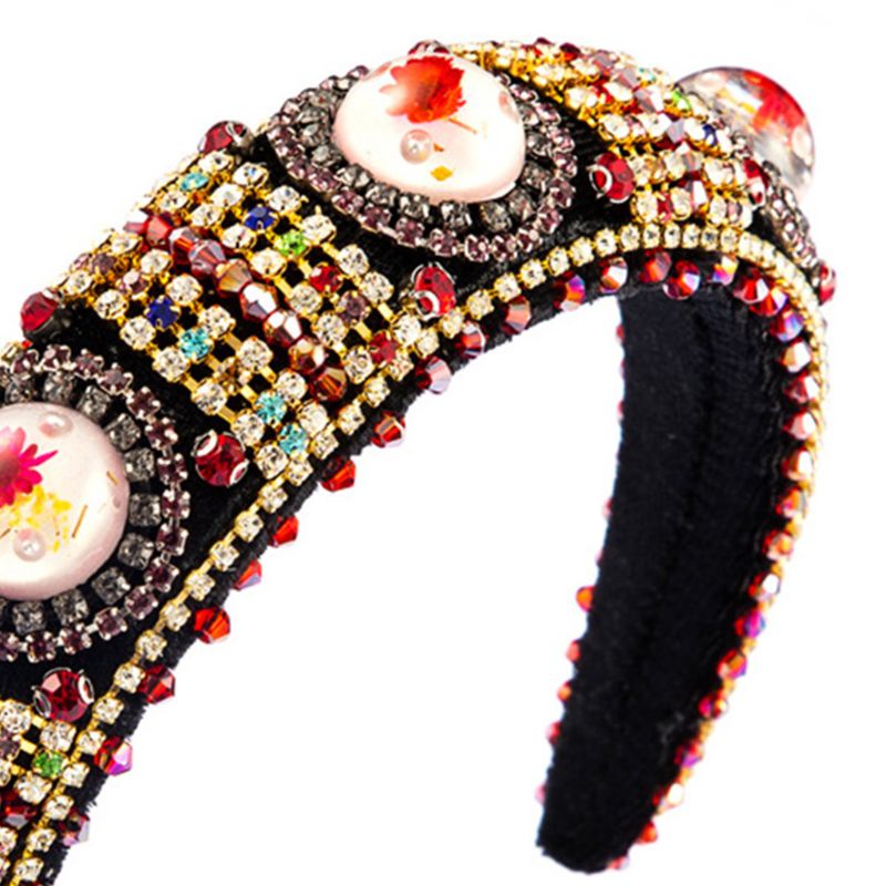 Băng Đô Bằng Xốp Đính Hạt Ngọc Trai Và Hoa Phong Cách Baroque Dành Cho Nữ