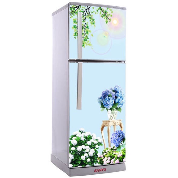 Decal dán trang trí tủ lạnh mẫu Hoa Cẩm Tú Cầu- Chất lượng cao - chống thấm