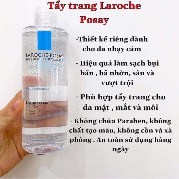 [ BILL MỸ]Nước tẩy trang siêu dịu nhẹ LAROCHE-POSAY MICELLAR WATER ULTRA 750ml