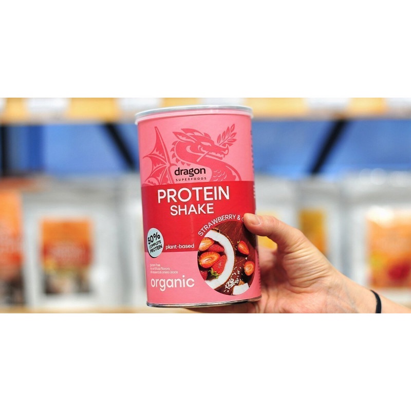 Bột Protein shake dâu và dừa 500gr - Dragon Superfoods