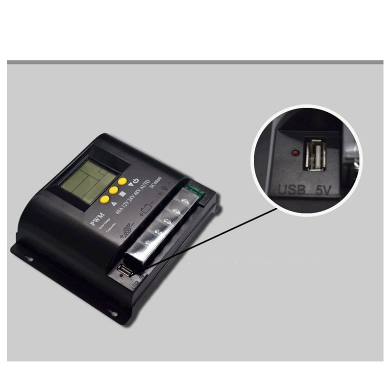 Bộ Điều Khiển Sạc Năng Lượng Mặt Trời Tự Động PWM 100A 12V 24V 36V 48V