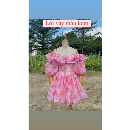 Almira Dress - Váy Almira in hoa Lily hồng