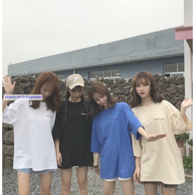 FREESHIP ĐƠN 99K_ ÁO THUN TAY LỠ IN CHỮ NGỰC . .