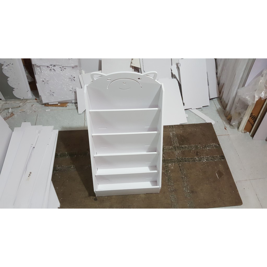 Kệ giá sách hình gấu đựng đồ tự tháo lắp đa năng  Cao 68cm   ngang 42cm  sâu 40cm