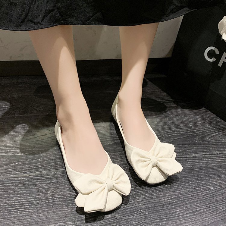 Giầy búp bê nữ nơ đế dẻo êm chân hàng QC