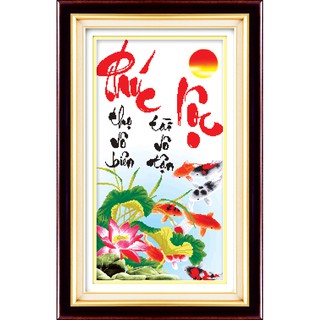 Tranh Thêu Chữ Thập Phúc Lộc 3