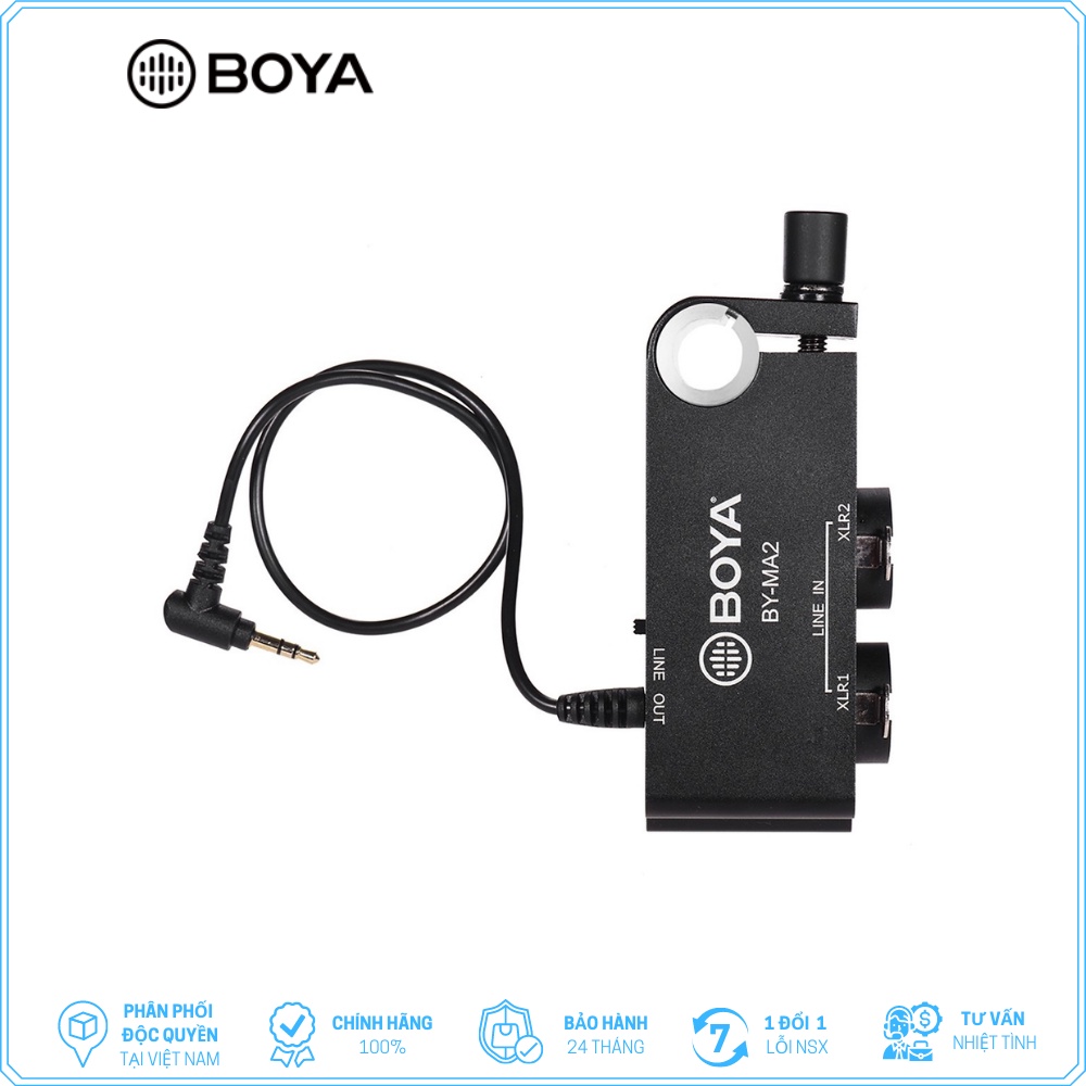 BOYA BY-MA2 - Bộ âm thanh đôi XLR 6.5mm ra 3.5mm (FB602)