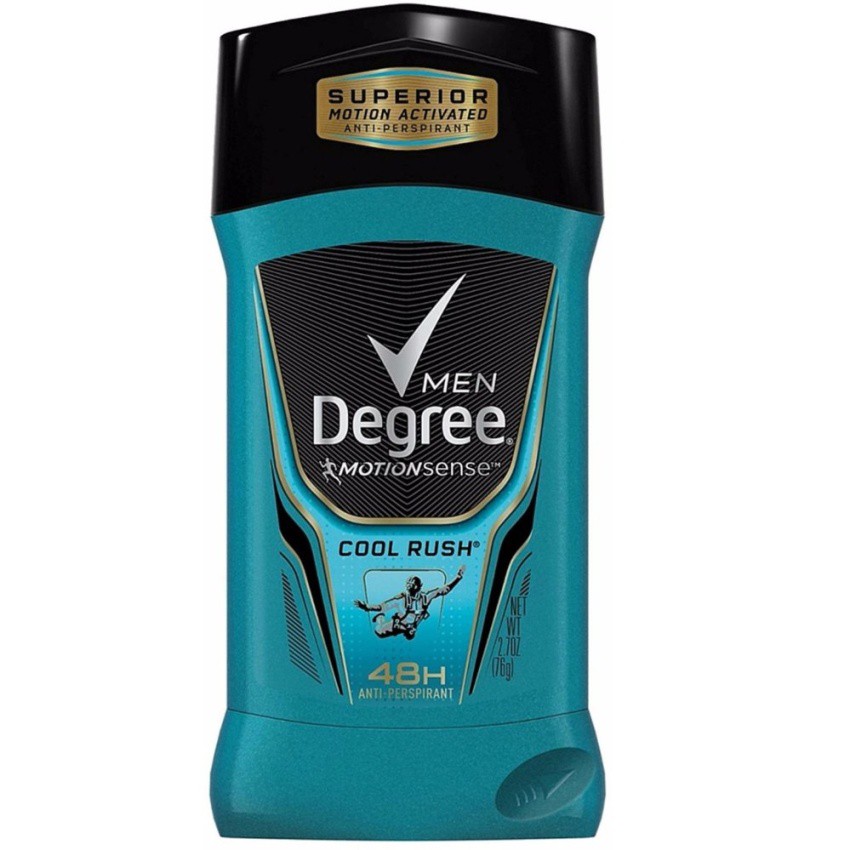 Lăn khử mùi sáp nam Degree Men Adrenaline Series MotionSense Antiperspirant &amp; Deodorant Cool Rush 76g (Mỹ)