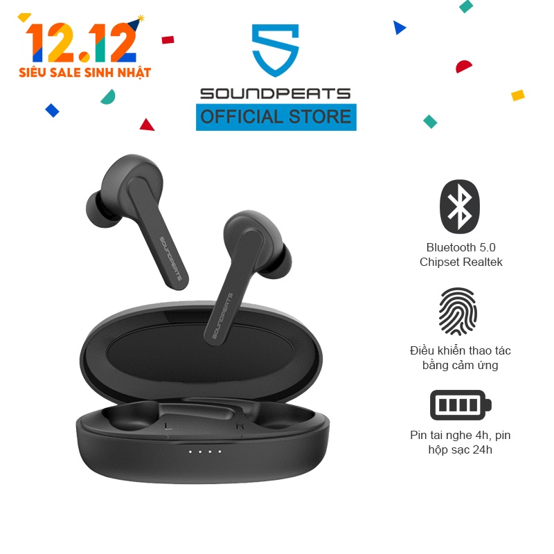 Tai nghe True Wireless SoundPEATS Truecapsule Smart Touch Bluetooth 5.0
