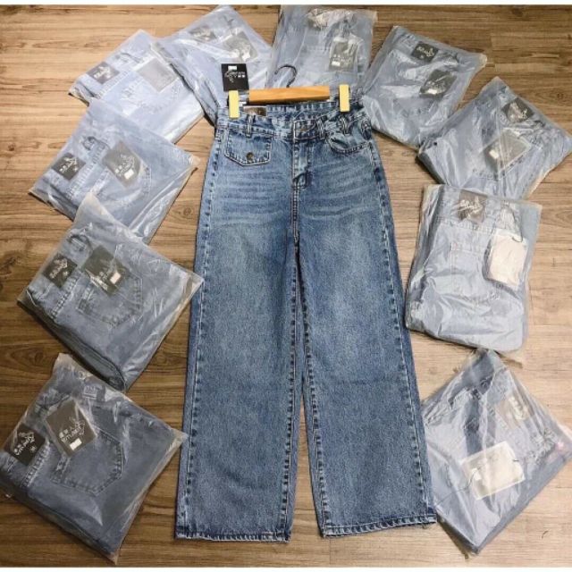 [Loại1]Quần jean nữ baggy ống rộng cao cấp S-M-L CHI079