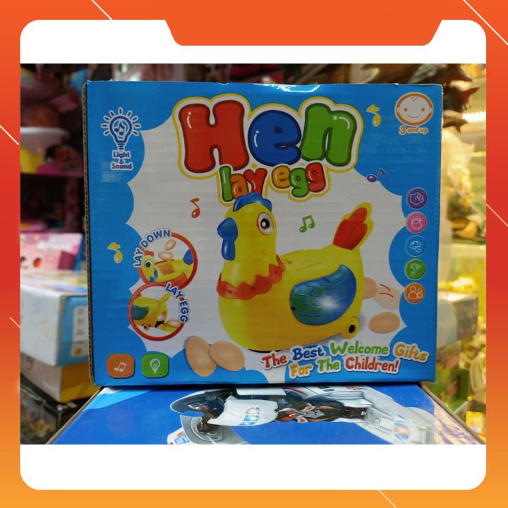 Đồ Chơi Con Gà Đẻ Trứng Có Đèn Và Nhạc 2282 Tặng Kèm Pin Hen Lay Egg