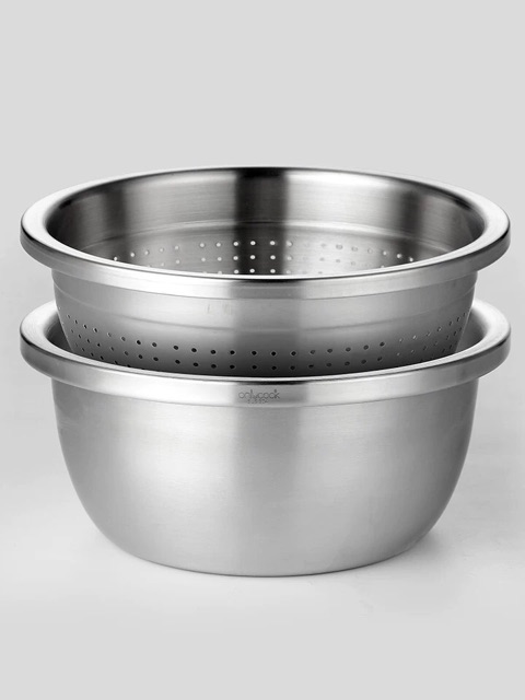 Bộ thau rổ inox 304 Onlycook loại mờ 6 bộ (Size 22,24,26,28,30,32cm)