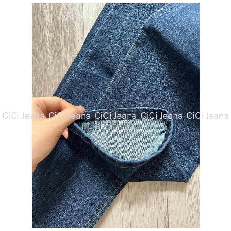 Quần Jeans ỐNG ĐỨNG Trơn Cạp Cao GẤU THƯỜNG Tôn Dáng Thời Trang Nữ - CiCi Jeans