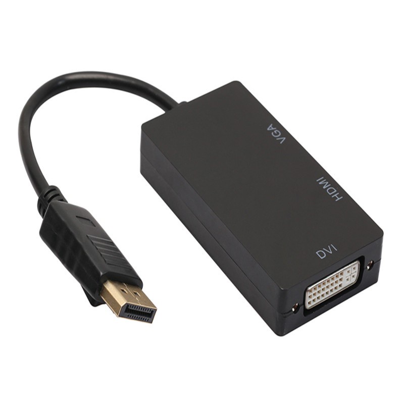 Cáp Chuyển Đổi 3 Trong 1 DP Sang HDMI DVI VGA 1080P Cho PC Laptop HDTV