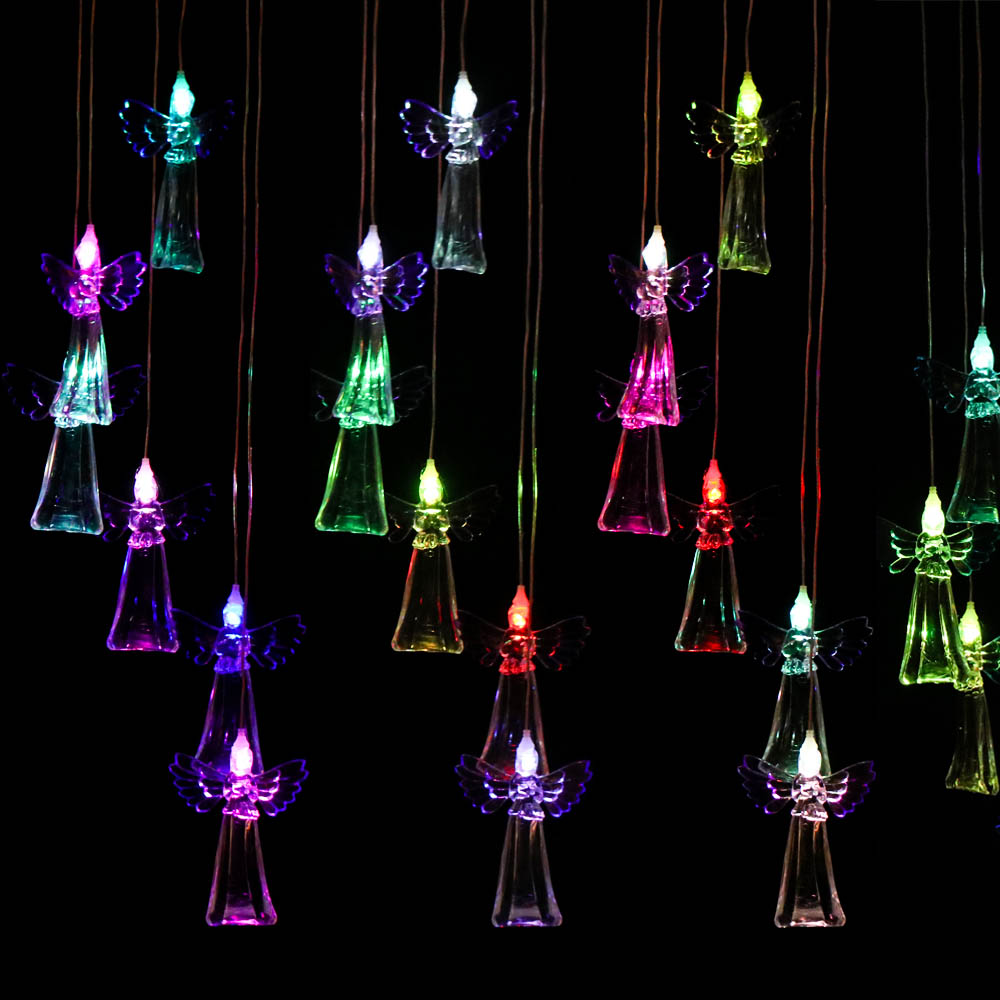 Đèn Led Treo Trang Trí Sân Vườn Hình Thiên Thần Nhiều Màu Sắc Sử Dụng Năng Lượng Mặt Trời