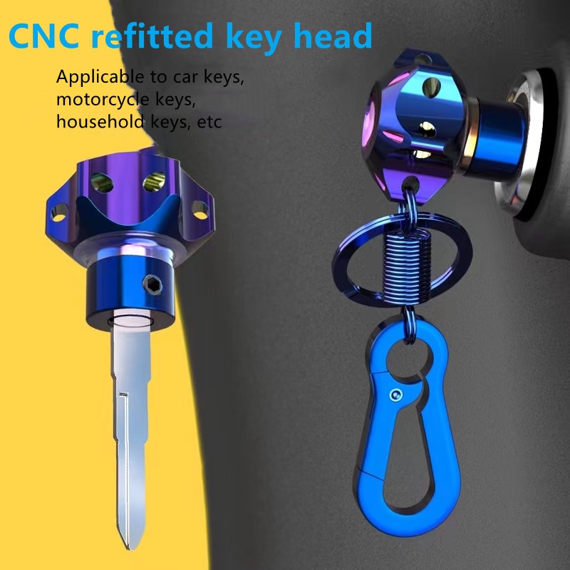 Vỏ bọc bảo vệ chìa khóa xe máy đua Lymoyo bằng titan CNC hình lục giác DIY