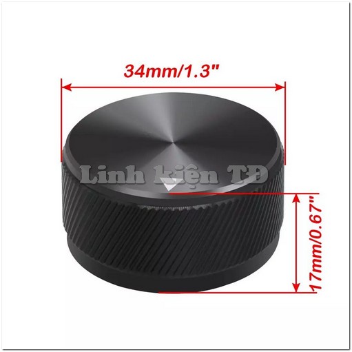 Núm vặn triết áp nhôm phay cao cấp