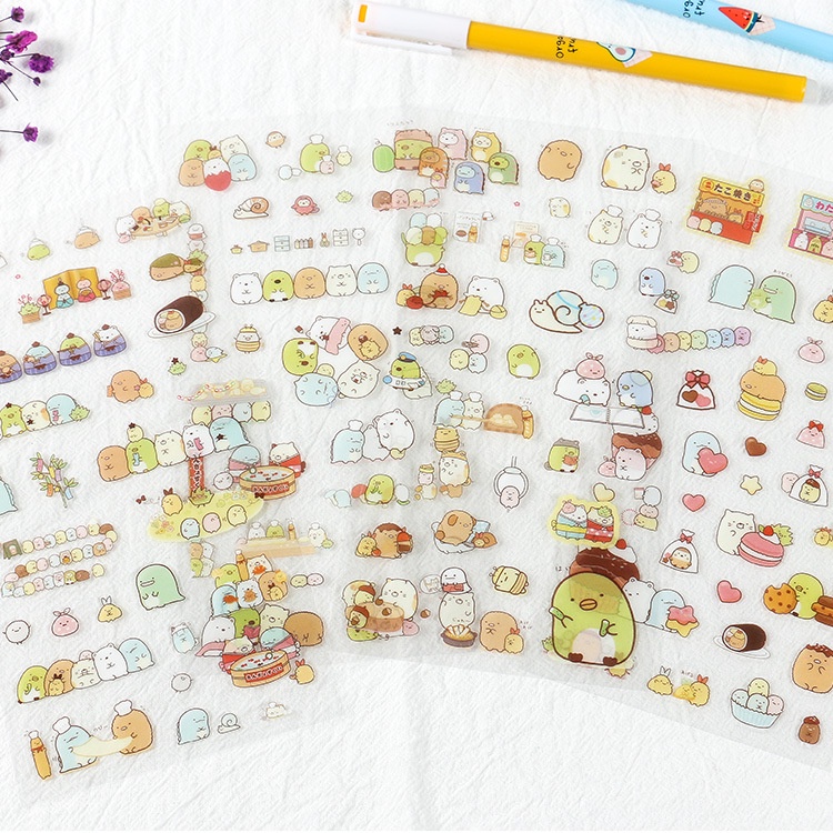 Miếng Dán Trang Trí Nhật Ký Hình Hoạt Hình Đáng Yêu DIY
