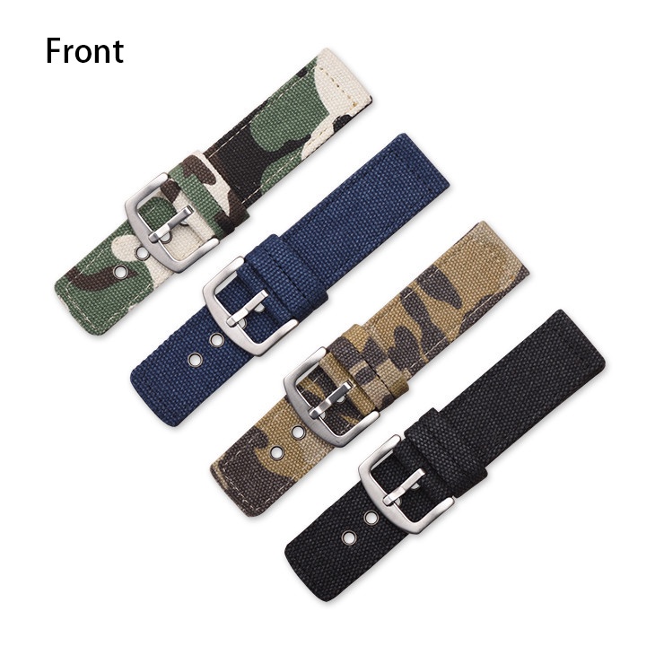 Dây Đeo Vải Dù 18Mm 20mm 22mm 24mm Màu Camo Dành Cho Đồng Hồ Thông Minh