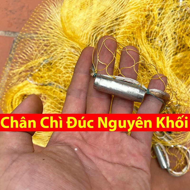 [Chài Bắt Cá] Chài Quăng Cá Truyền Thống Bằng Dù Chân Chì Đúc Cao 2m -2m5