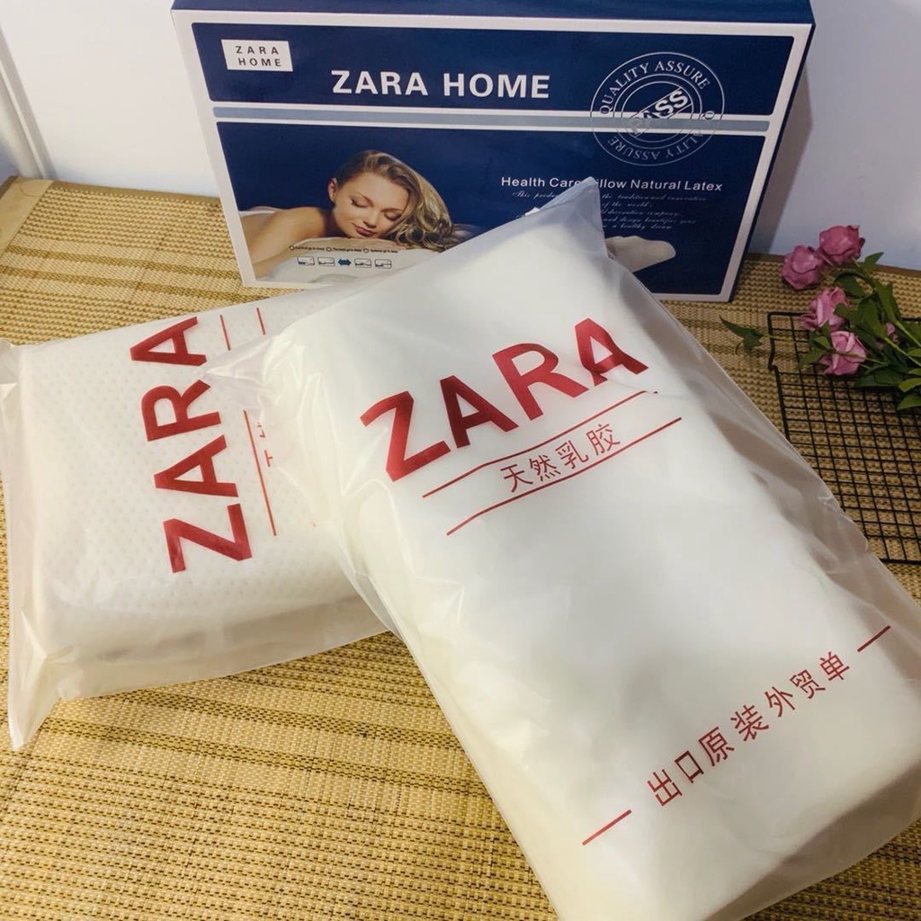 Gối cao su non Zara Home, gối cao su thiên nhiên cho người lớn