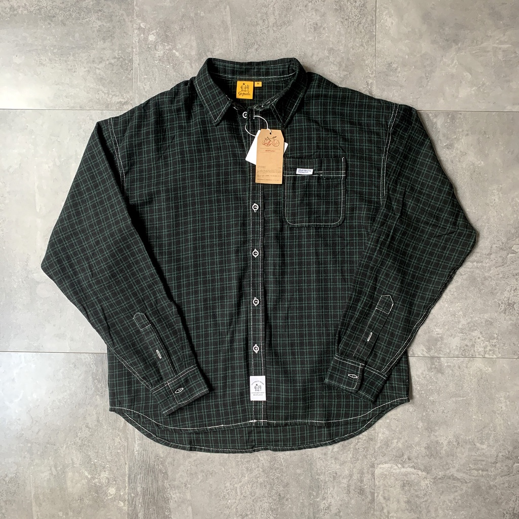 Áo Sơ Mi Retro Kẻ Nhỏ Chỉ Nổi