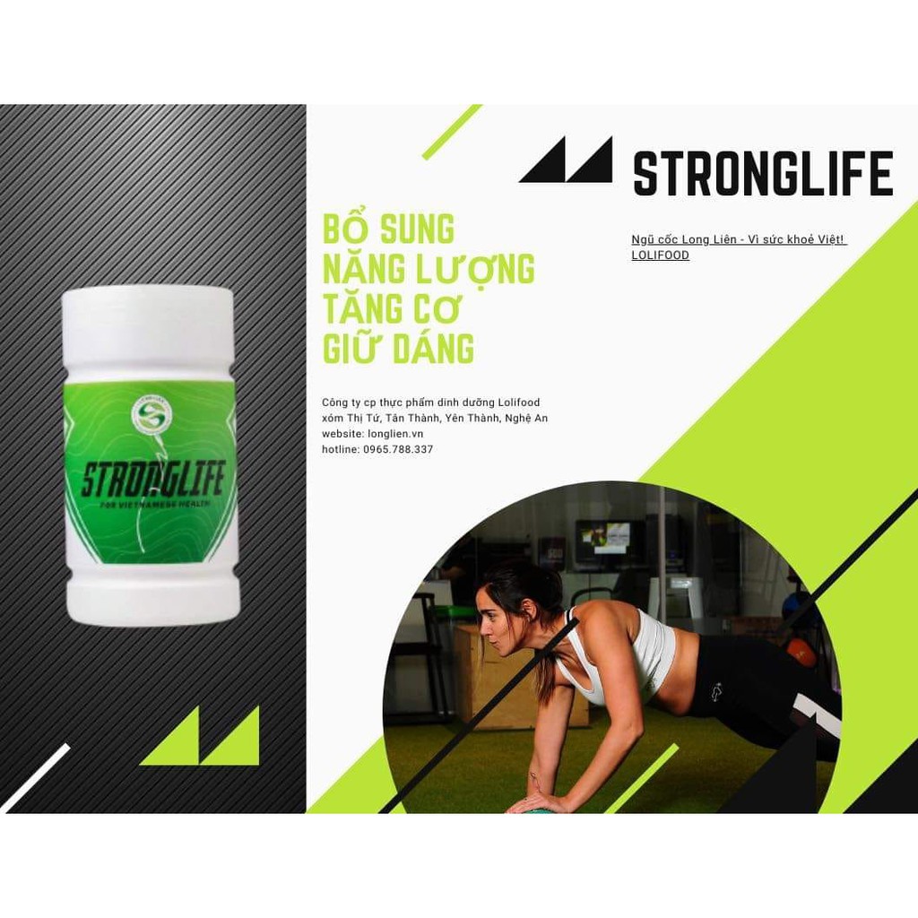 [CHÍNH HÃNG] Bột Ngũ Cốc Dinh Dưỡng STRONGLIFE 500gr - Cung cấp dinh dưỡng cho người tập GYM, ăn kiêng giảm cân