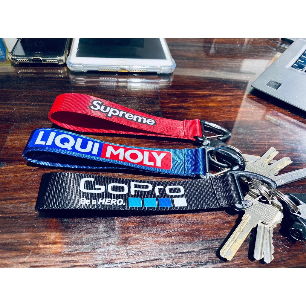 Móc khóa dây các hãng xe, trang trí chìa khóa xe máy
