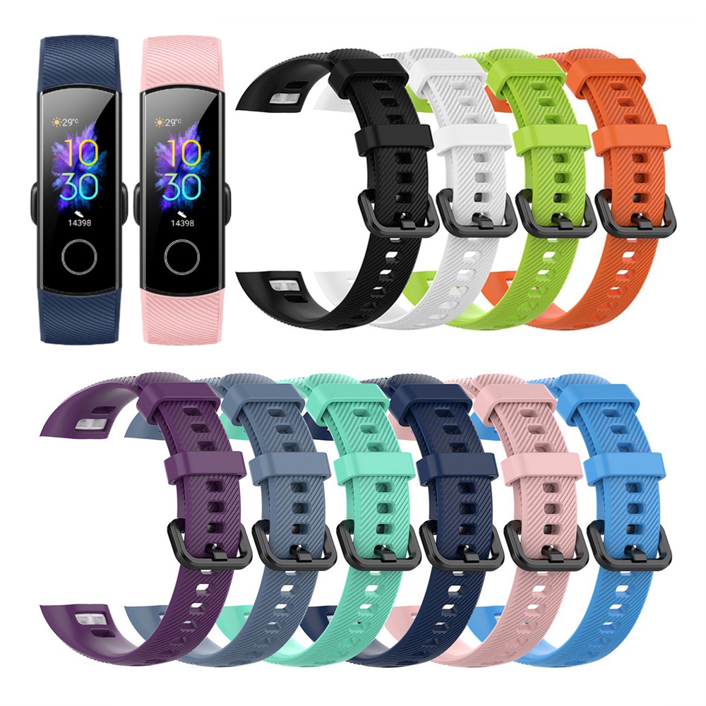 Dây Đeo Thay Thế Chất Liệu Silicon Thiết Kế Nhiều Lỗ Thời Trang Cho Huawei Honor Band 5 4