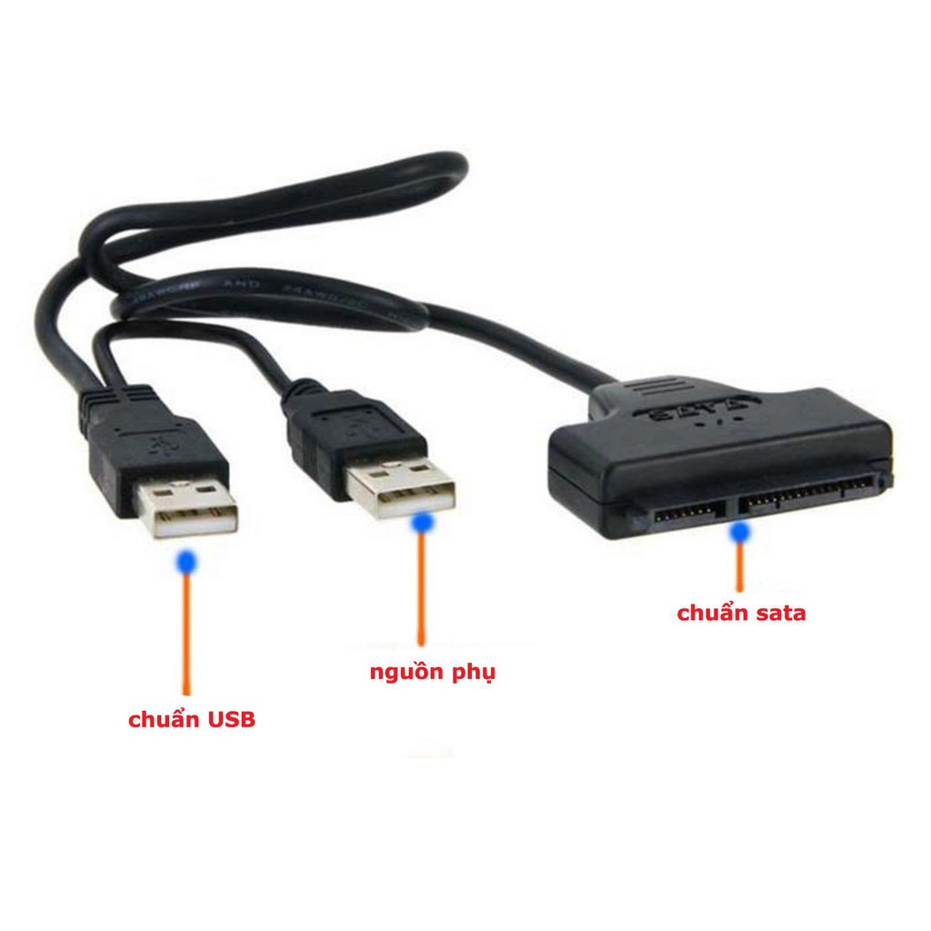 Cáp chuyển USB 2.0 sang SATA cho ổ cứng 2.5&quot; 22 Pin
