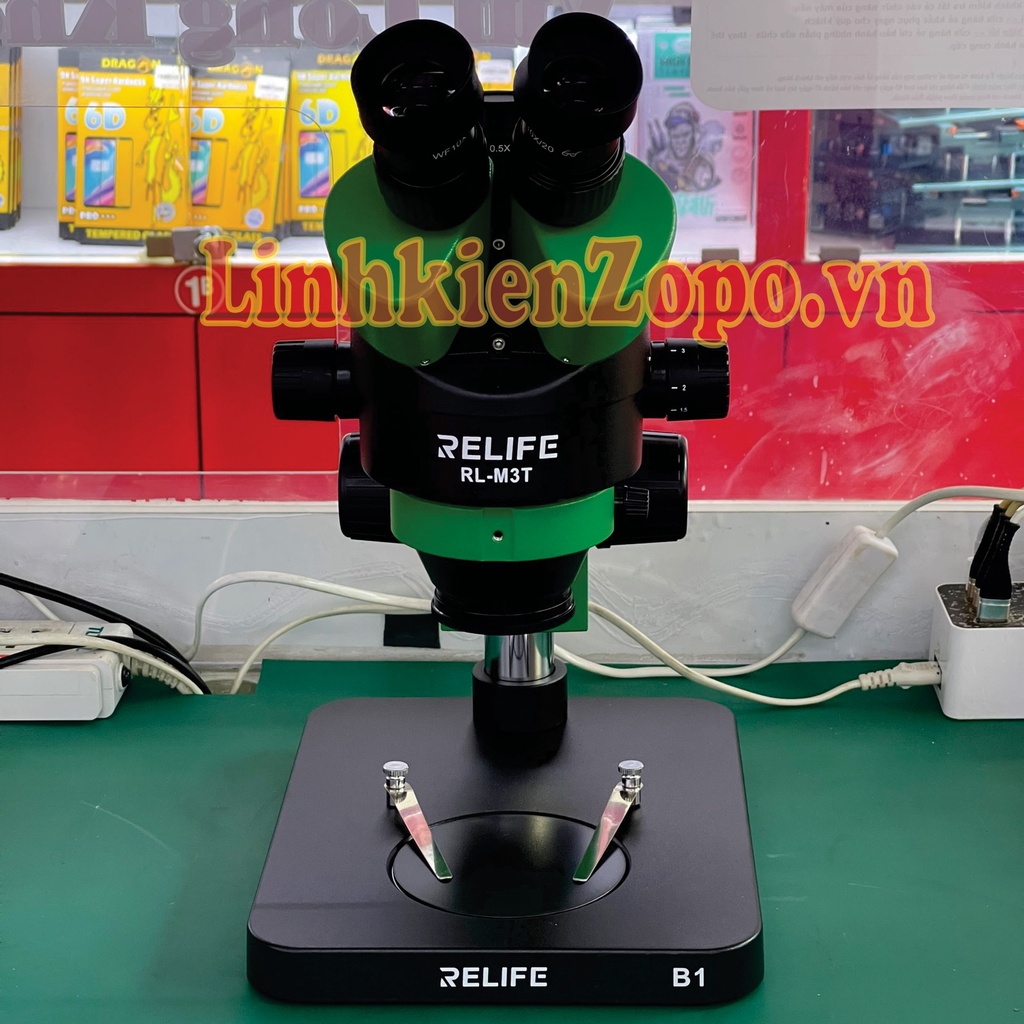 Kính hiển vi 3 mắt RELIFE RL-M3T.B1 Kèm Camera 4k Ultra HD nối LCD VGA HDMI