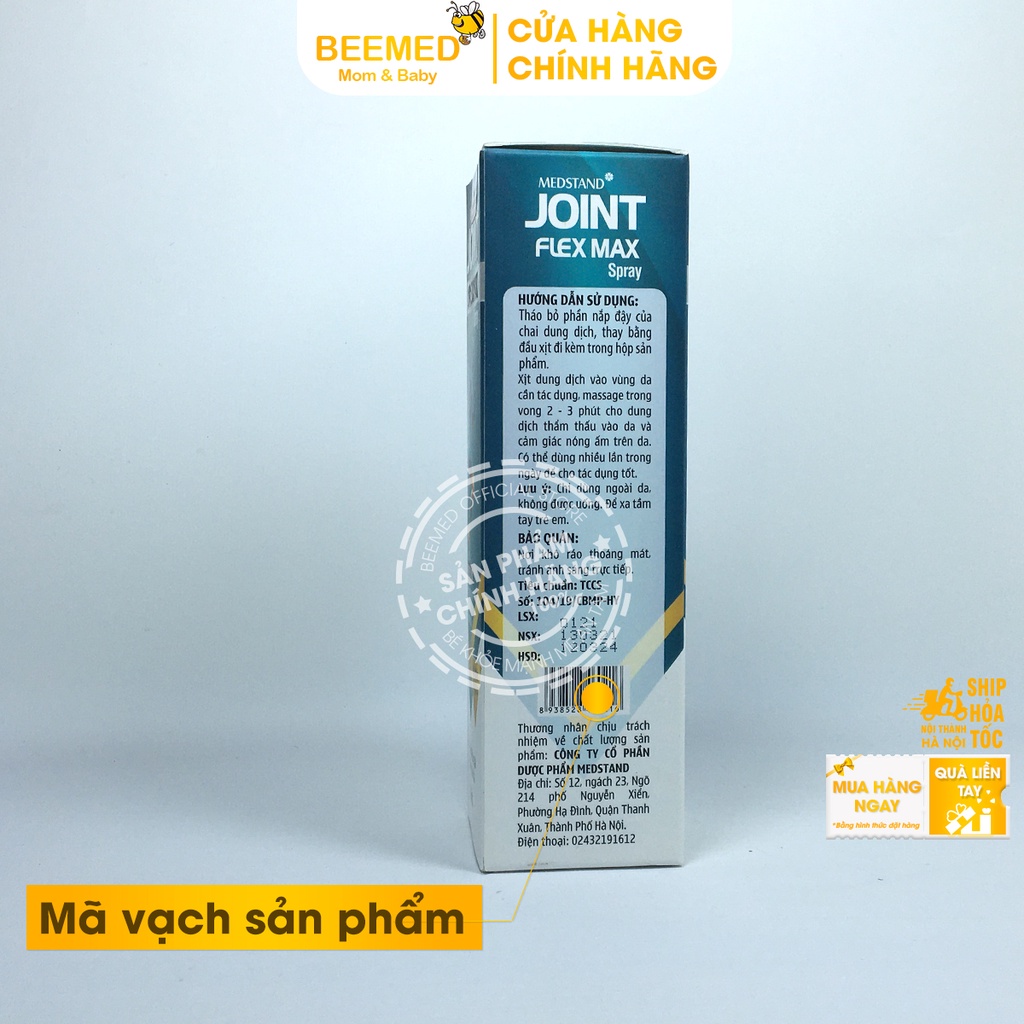 Chăm sóc cơ khớp, chấn thương Joint Flex Max dạng xịt lọ 80ml, giảm bong gân khi chơi thể thao