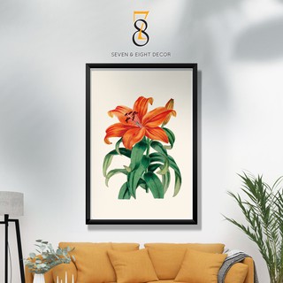 Tranh Canvas | Hoa Ly Đỏ 1FFLO008 | Tranh Căng Khung Cao Cấp | Tặng Kèm Đinh Đa Năng
