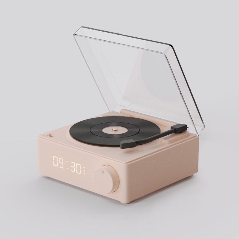 Loa bluetooth giả lập đĩa than cổ x11 retro kiêm đồng hồ báo thức