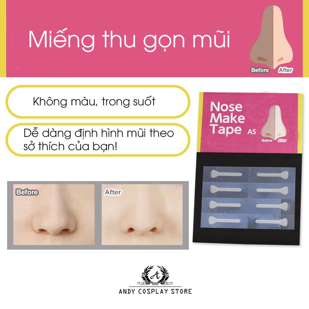 [CÓ SẴN] Miếng dán thu gọn mũi Assist Wig