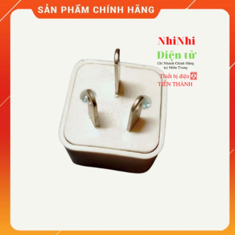 Ổ cắm chuyển đổi ổ 3 chấu thành 2 chấu - chuyển đổi sạc 3 chân - đầu nối ổ cắm 3 cực đa năng 10A 250V