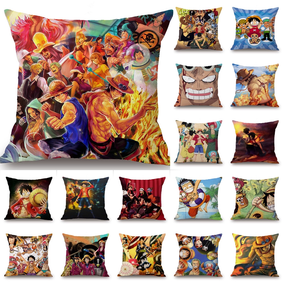 Vỏ Gối In Trang Trí Hình One Piece Sáng Tạo