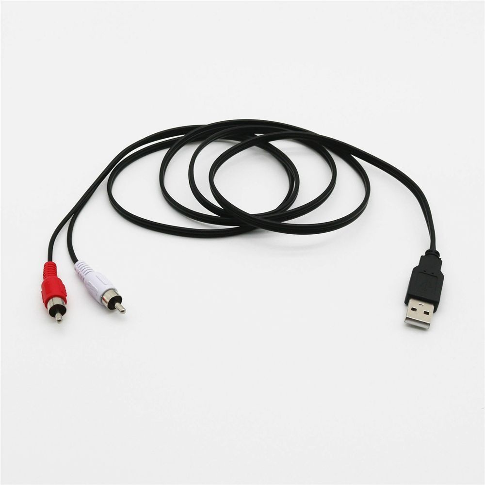 Dây Cáp Chuyển Đổi Video 2 Rca Av 1.5m Cho Pc Tv Đen Usb Sang Rca Audio / Nhiều Màu Sắc